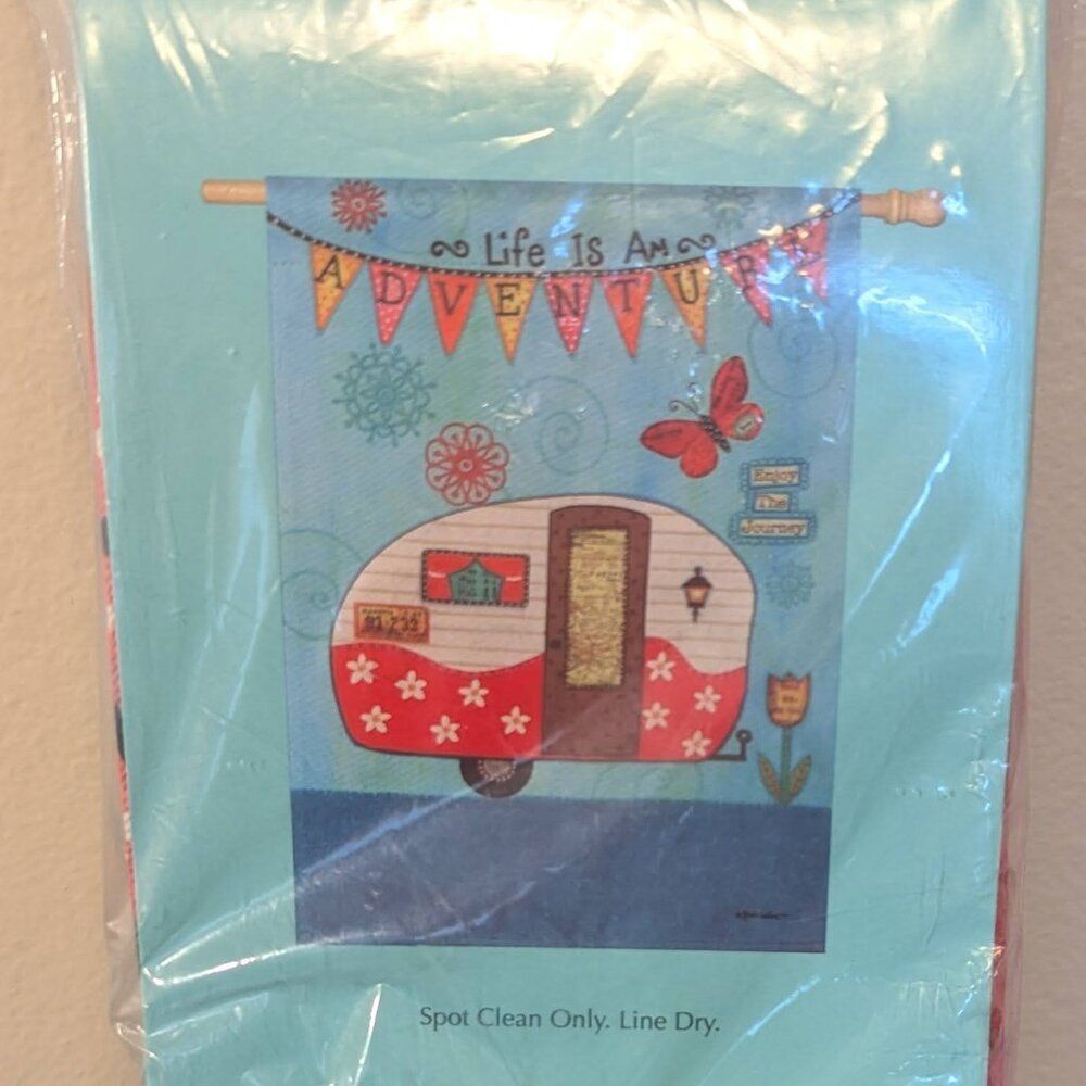 Meadow Creek Decorative Flag “Life is an Adventure”